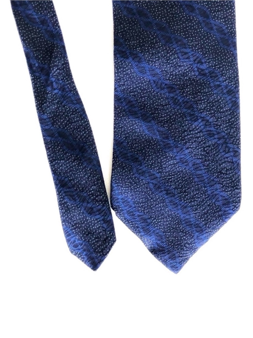 Calvin Klein Blue White Dots Silk Tie